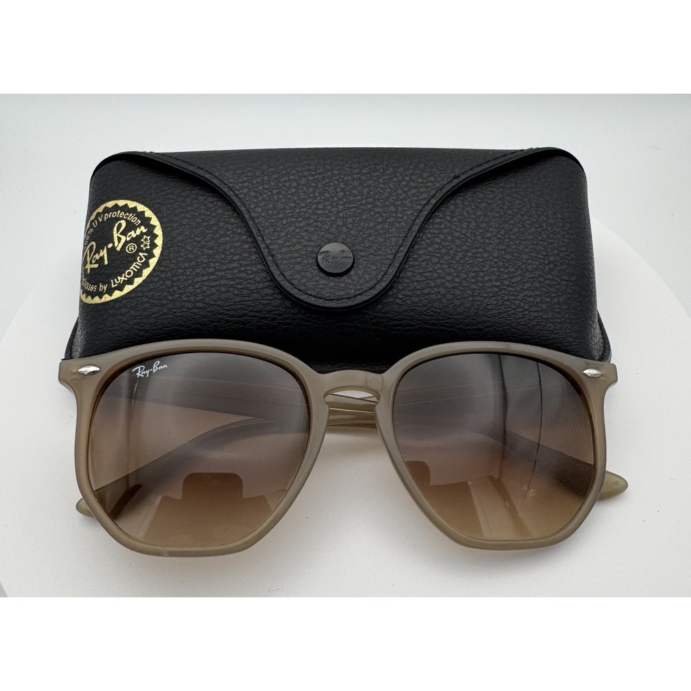 Ray-Ban RB4306 6166/13 54-19 145 3N Sunglasses Beige/Brown Hexagonal Frame Italy